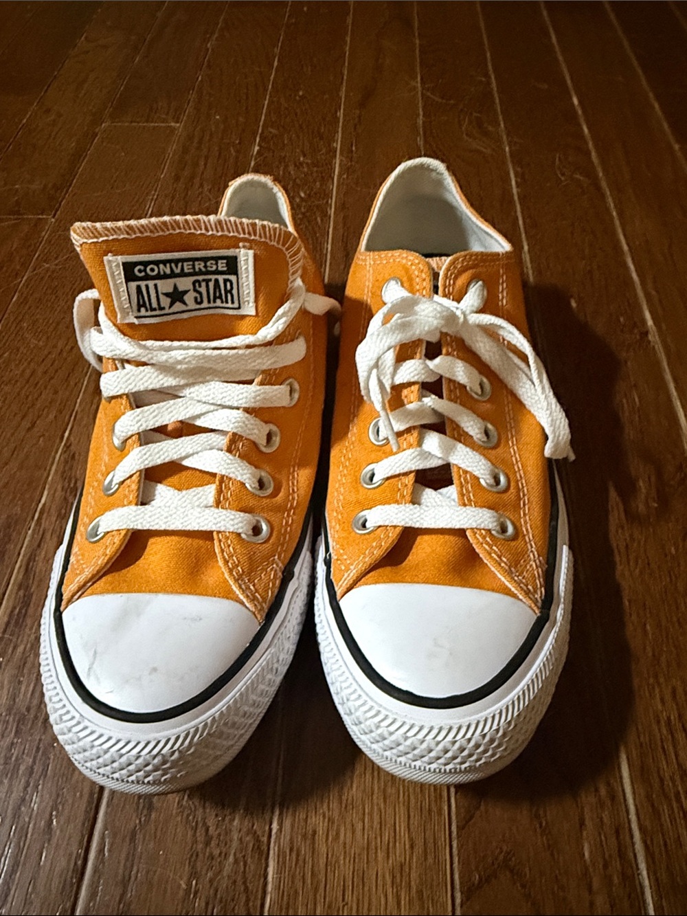 Converse Orange Low-Top All Star Sneakers